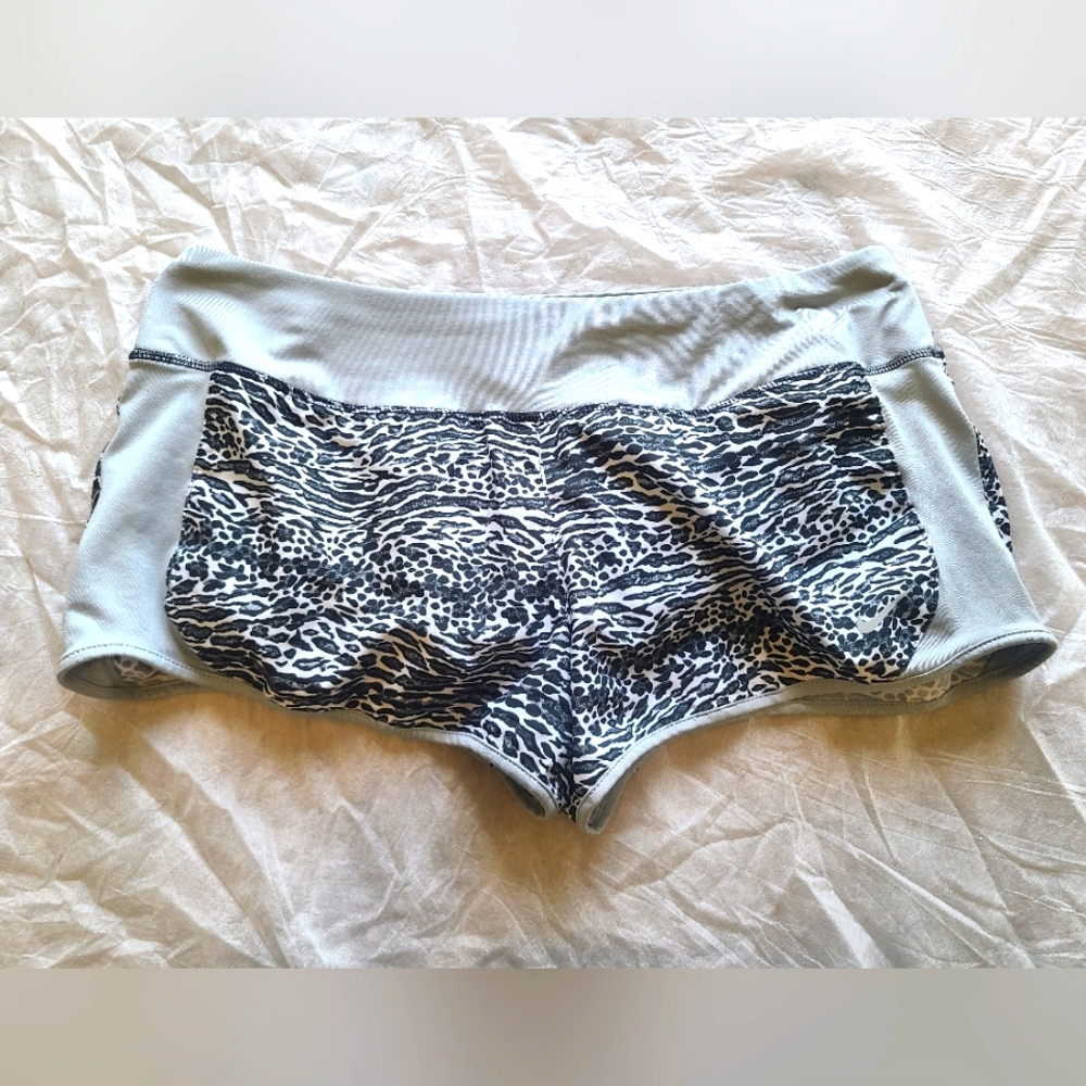 OBO Nike Dri-Fit Leopard Animal Print Lined Running Shorts Large